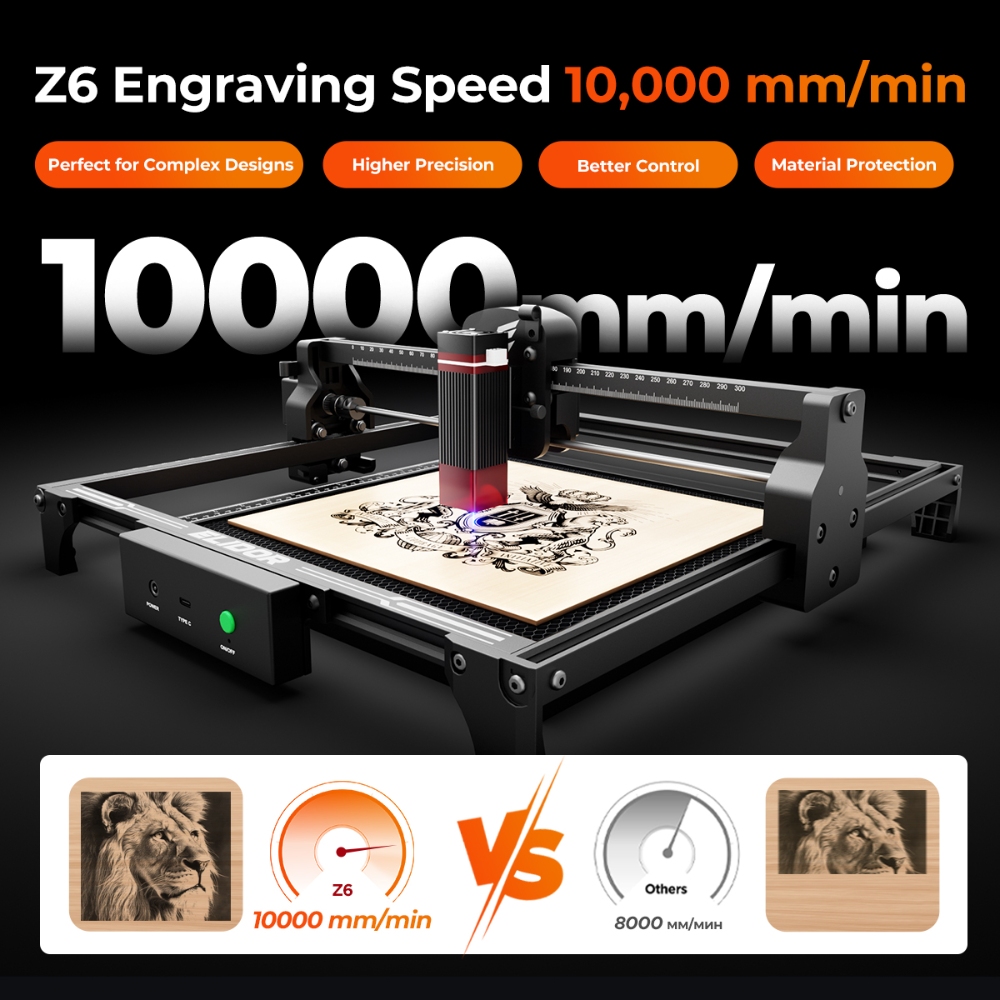 ELIDOR Z6 6W/12W Laser Engrave - Industrial Blue Laser ulasan dan harga