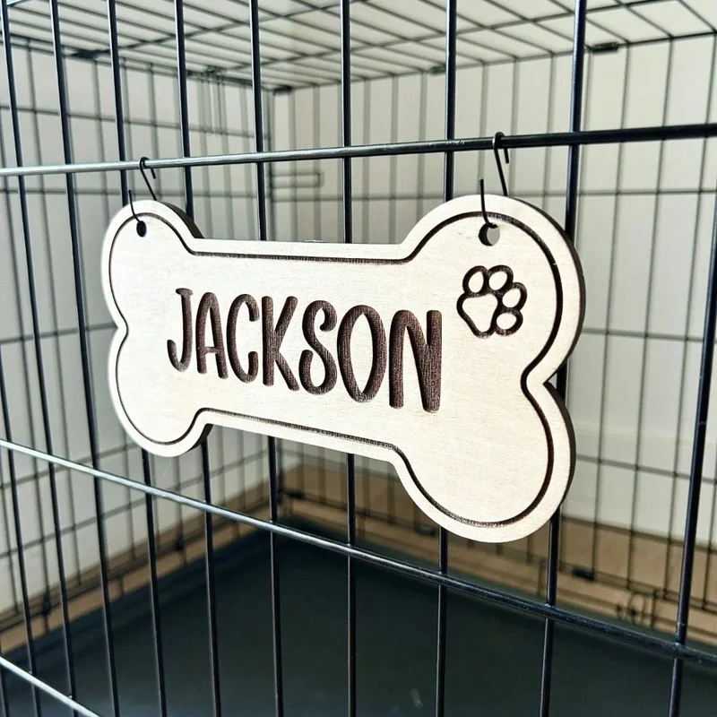 5PCS Custom Wooden Dog Tag - P - Industrial Laser Marker ulasan dan harga