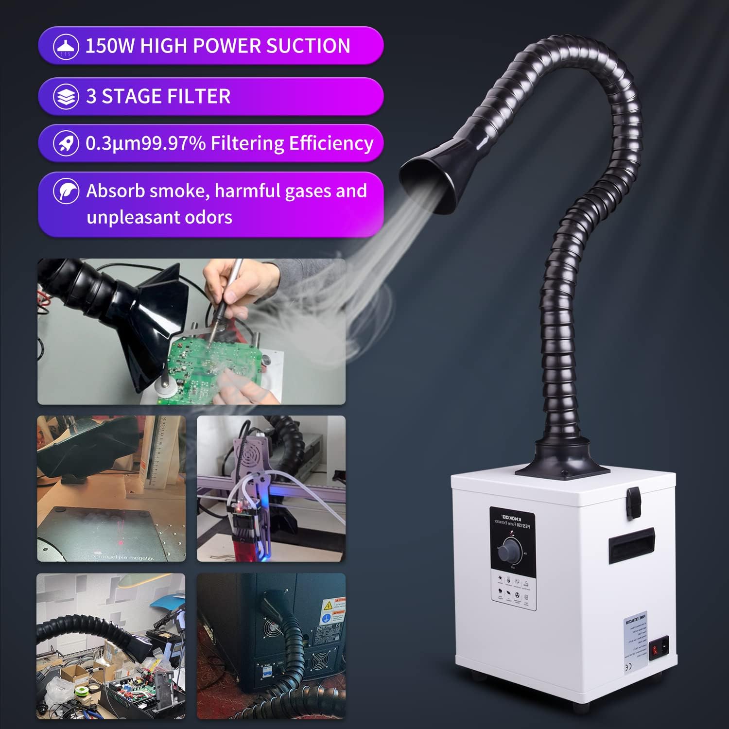 KNOKOO FES150 Industrial Laser - Fume Extractor Laser ulasan dan harga