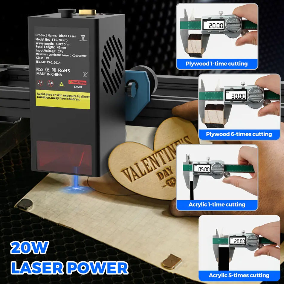 TWO TREES TTS pro 20W Desktop  - Industrial Grade Laser Engraver ulasan dan harga