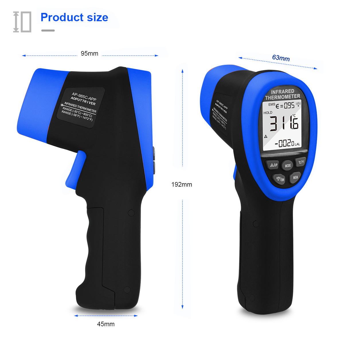 HoldPeak IR Thermometer Gun -5 - Industrial Laser Temperature Sensor ulasan dan harga