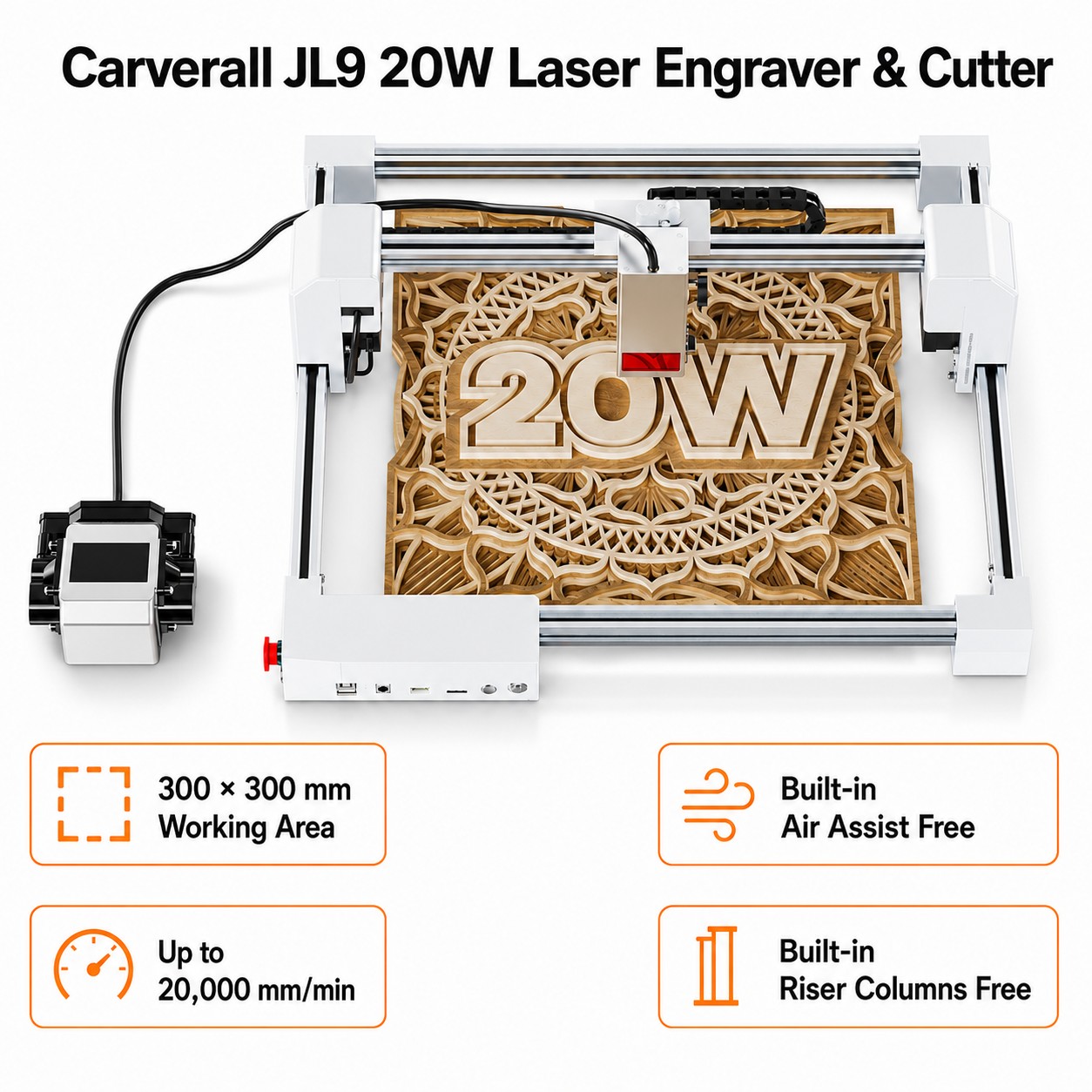 Carverall JL9 20W Laser Engrav - Industrial Acrylic Laser Cutter ulasan dan harga