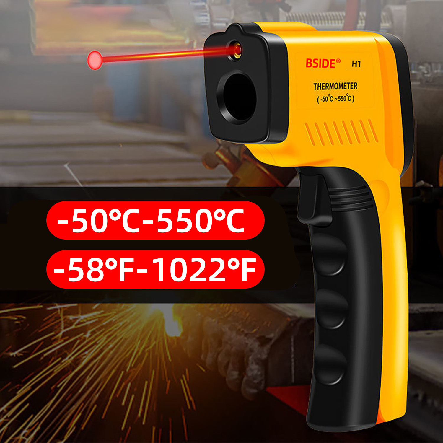 Digital Infrared Thermometer - - Industrial Laser Temperature Sensor ulasan dan harga