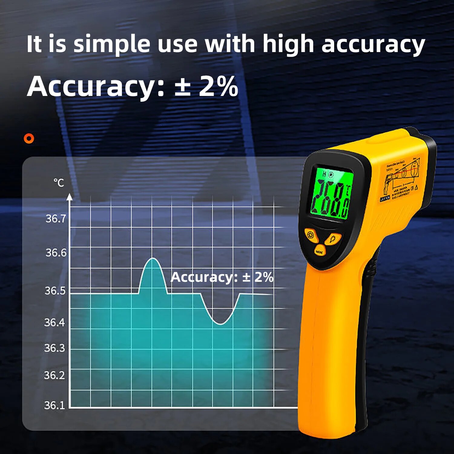 Digital Infrared Thermometer - - Industrial Laser Temperature Sensor ulasan dan harga