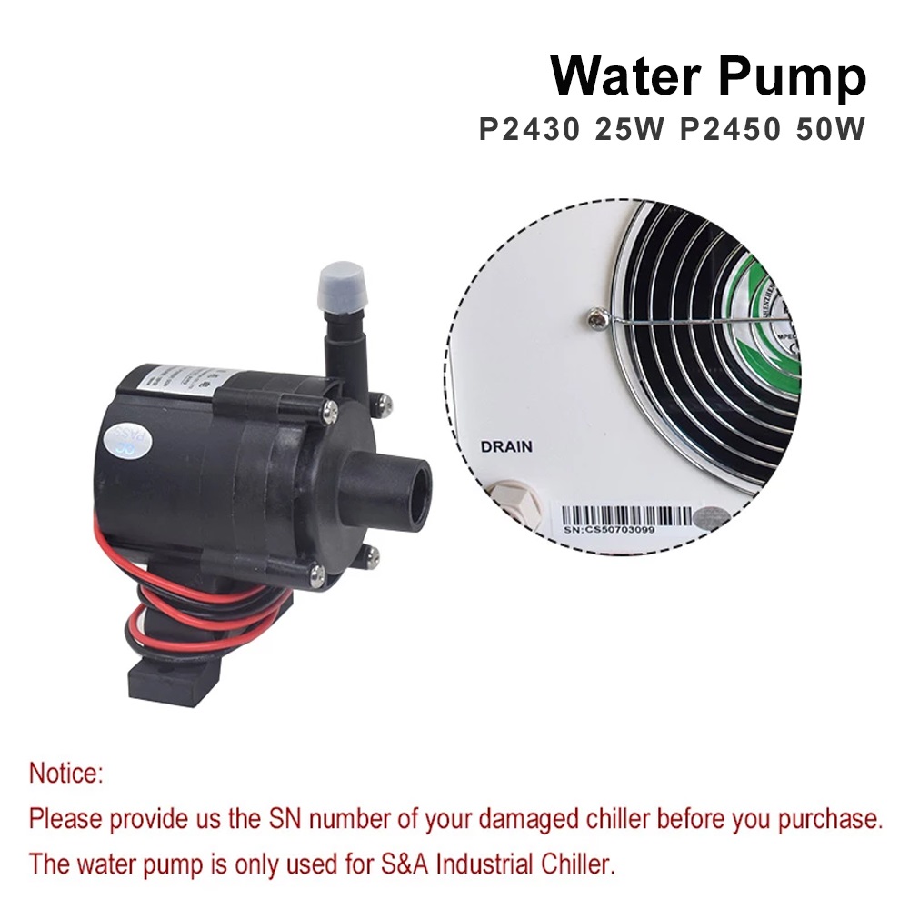 TEYU S&A Water Pump 25W 50W P2 - Laser Industrial Chiller ulasan dan harga