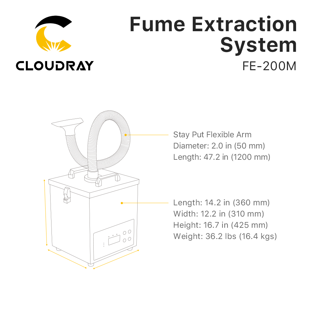 Cloudray Fume Extraction Syste - Industrial Laser Marker ulasan dan harga